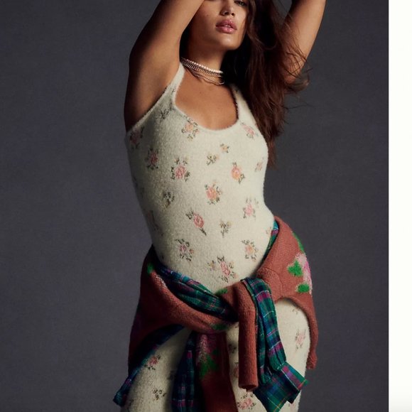 ⭐️ Daily Practice Floral Party Hipster Hippie Artsy Chic Street Sweater Dress - Picture 5 of 5